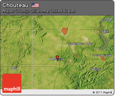 Satellite 3D Map of Chouteau