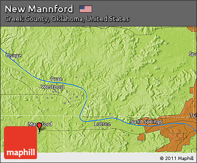Physical 3D Map of New Mannford