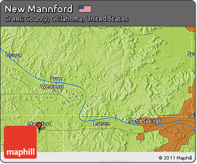 Physical 3D Map of New Mannford