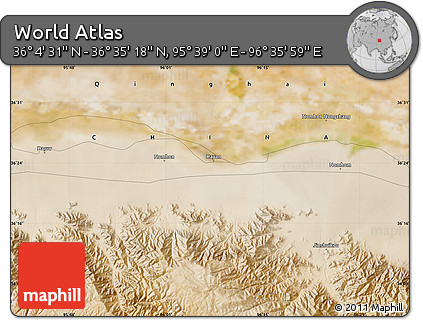Satellite Map of the Area around 36° 19' 55" N, 96° 7' 30" E