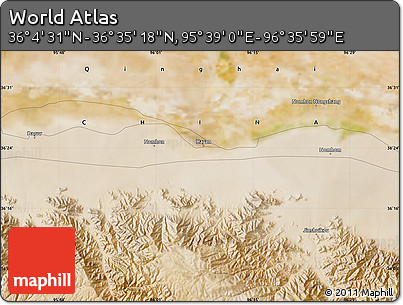Satellite Map of the Area around 36° 19' 55" N, 96° 7' 30" E