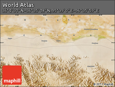 Satellite Map of the Area around 36° 19' 55" N, 96° 7' 30" E