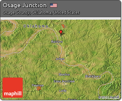 Satellite 3D Map of Osage Junction