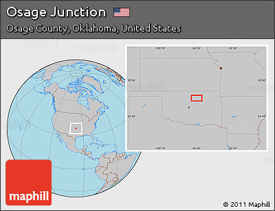 Gray Location Map of Osage Junction
