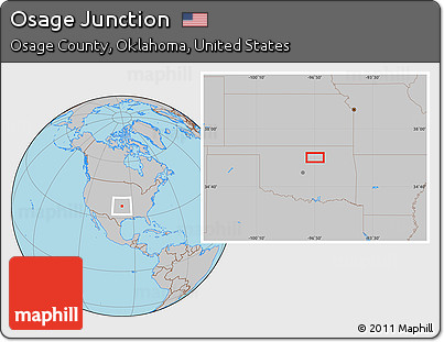 Gray Location Map of Osage Junction