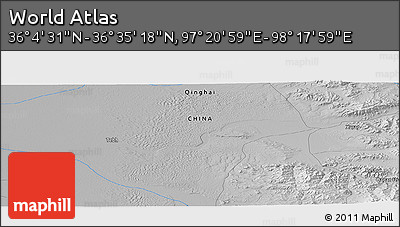 Physical Panoramic Map of the Area around 36° 19' 55" N, 97° 49' 29" E