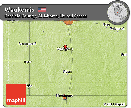 Physical 3D Map of Waukomis