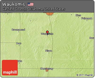 Physical 3D Map of Waukomis