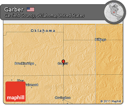 Political 3D Map of Garber