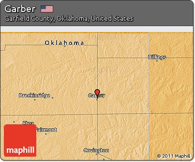Political 3D Map of Garber