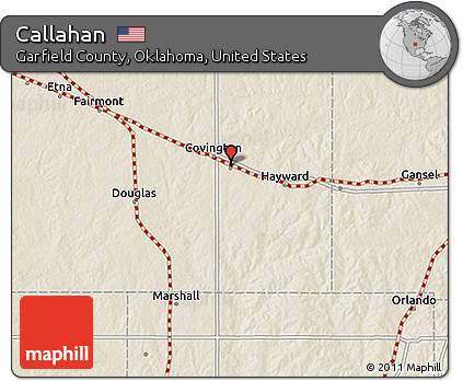 Shaded Relief 3D Map of Callahan
