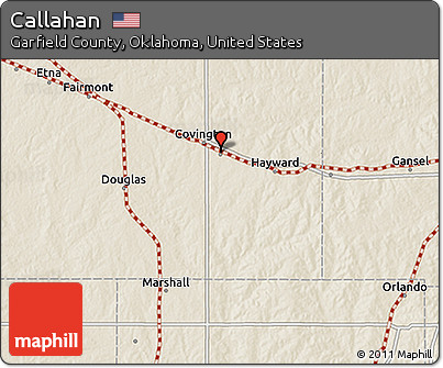 Shaded Relief 3D Map of Callahan
