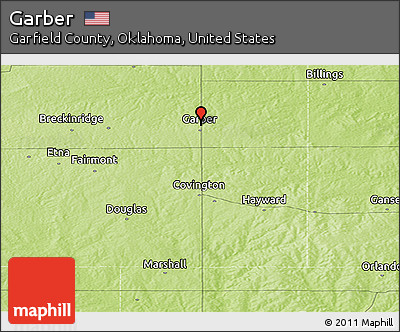 Physical Panoramic Map of Garber