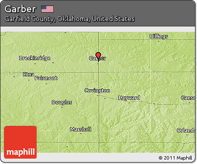 Physical Panoramic Map of Garber