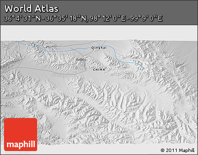 Physical 3D Map of the Area around 36° 19' 55" N, 98° 40' 30" E