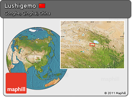 Satellite Location Map of Lushigemo