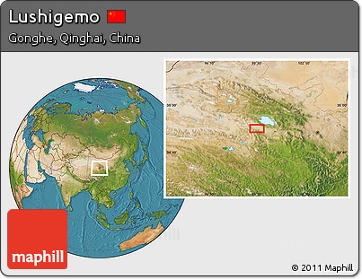 Satellite Location Map of Lushigemo