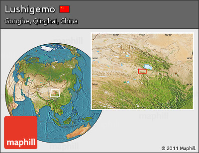 Satellite Location Map of Lushigemo