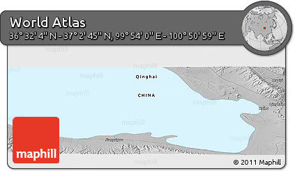 Physical Panoramic Map of the Area around 36° 47' 25" N, 100° 22' 30" E
