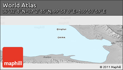 Physical Panoramic Map of the Area around 36° 47' 25" N, 100° 22' 30" E