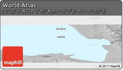 Physical Panoramic Map of the Area around 36° 47' 25" N, 100° 22' 30" E