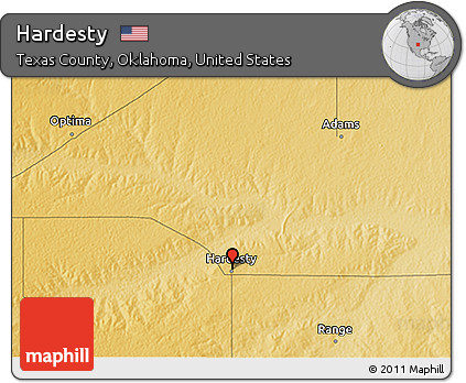 Physical 3D Map of Hardesty