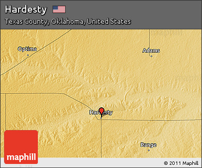 Physical 3D Map of Hardesty