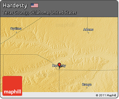 Physical 3D Map of Hardesty