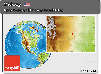 Physical Location Map of Midway