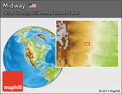 Physical Location Map of Midway