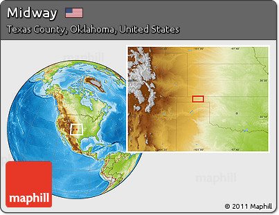 Physical Location Map of Midway