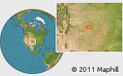 Satellite Location Map of Bryans Corner