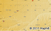 Physical Map of the area around 36° 47' 25" N, 101° 4' 29" W
