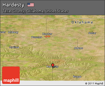 Satellite Panoramic Map of Hardesty