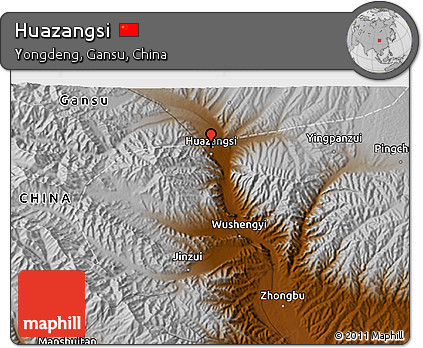 Physical 3D Map of Huazangsi