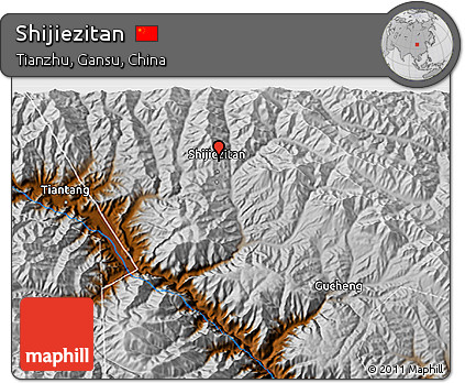 Physical 3D Map of Shijiezitan