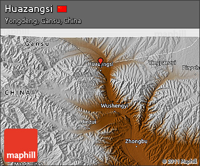 Physical 3D Map of Huazangsi