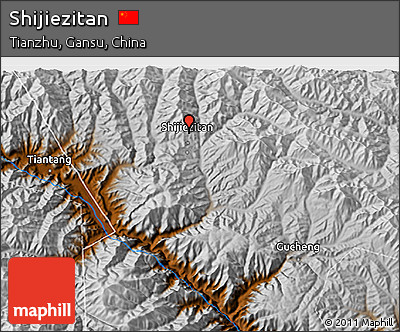 Physical 3D Map of Shijiezitan