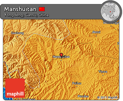 Political 3D Map of Manshuitan