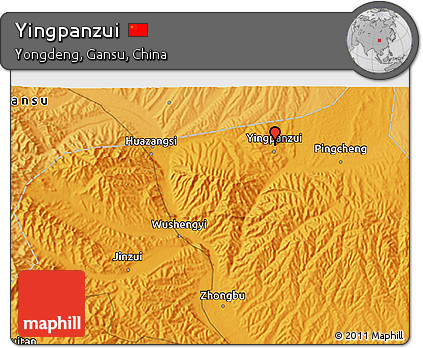 Political 3D Map of Yingpanzui