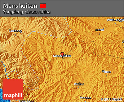 Political 3D Map of Manshuitan