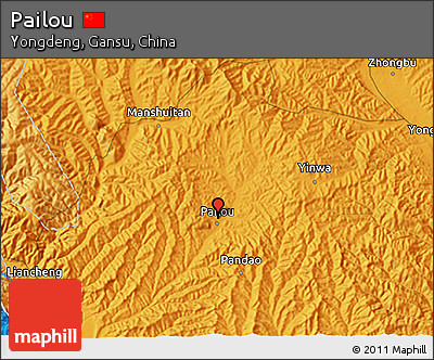 Political 3D Map of Pailou