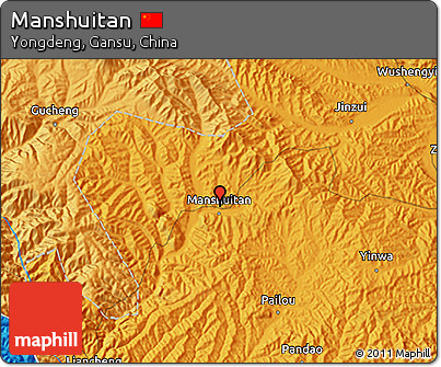 Political 3D Map of Manshuitan
