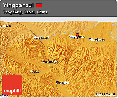 Political 3D Map of Yingpanzui
