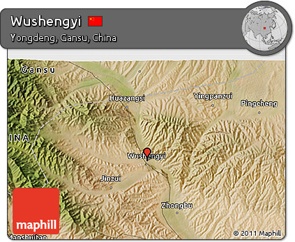 Satellite 3D Map of Wushengyi