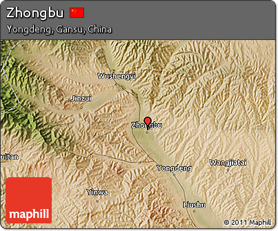 Satellite 3D Map of Zhongbu