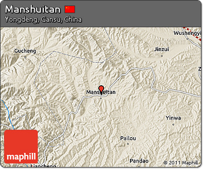 Shaded Relief 3D Map of Manshuitan