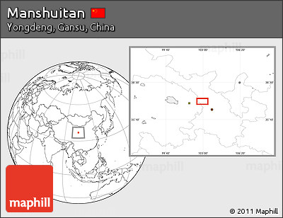 Blank Location Map of Manshuitan