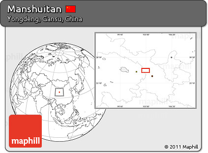 Blank Location Map of Manshuitan