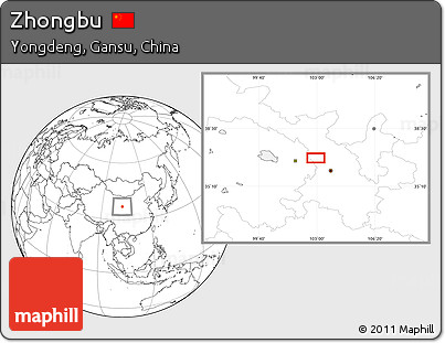 Blank Location Map of Zhongbu